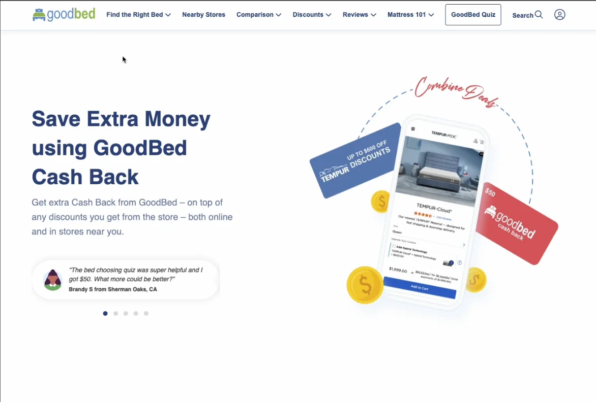 Screenshot of GoodBed